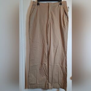 Gap Khaki Flare Chino Women's Size‎ 12 NWT'S High Rise Wide Leg Pants